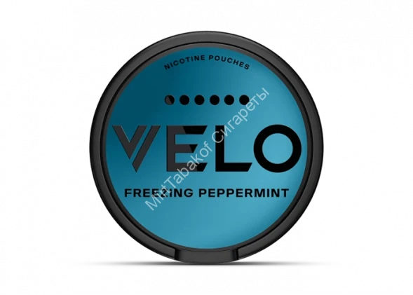 Жевательный табак Velo Nicotine Pouches (никотиновые пакетики) Freezing Peppermint оптом  